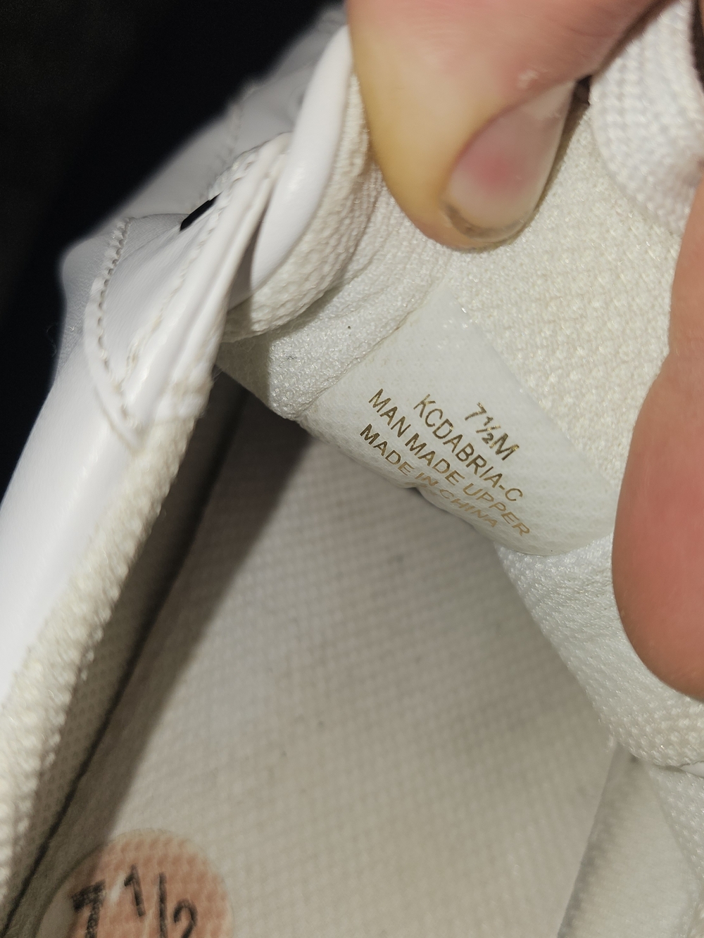 Calvin Klein Womens White Lace-Up Round Toe Sneaker Shoes Size 7.5 M - Picture 7 of 7